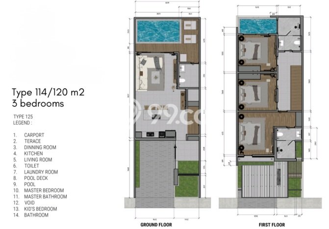 Vila di , Luas 114m2m², Dekat Mudah Pusat Kota Vila di , Luas 114m2m², Dekat Mudah Pusat Kota