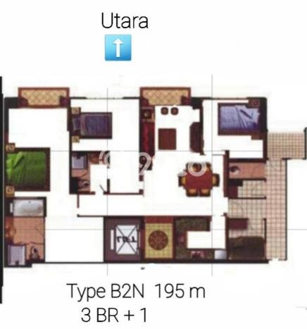 Hunian Apartemen Eksklusif untuk Dijual di Jakarta Selatan dengan 3 BR & 3 Kamar Mandi Hunian Apartemen Eksklusif untuk Dijual di Jakarta Selatan dengan 3 BR & 3 Kamar Mandi