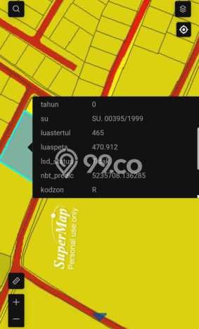 Kavling Tanah untuk Dijual di Jimbaran, Badung, Luas 465m2 Kavling Tanah untuk Dijual di Jimbaran, Badung, Luas 465m2