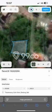 Tanah Dijual Area Strategis di Canggu Badung 200m2 Tanah Dijual Area Strategis di Canggu Badung 200m2