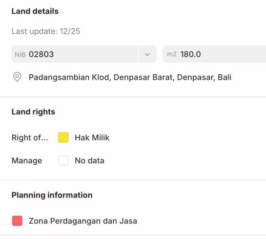 Tanah Dijual Area Strategis di Padangsambian Denpasar 7430m2 Tanah Dijual Area Strategis di Padangsambian Denpasar 7430m2