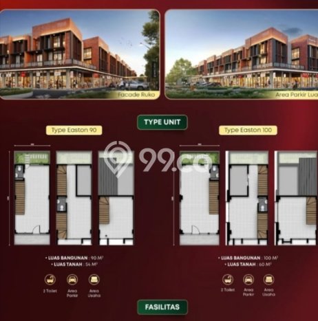 Ruko Kawasan Cibitung, Luas 90m2m², Area Berkembang Ruko Kawasan Cibitung, Luas 90m2m², Area Berkembang