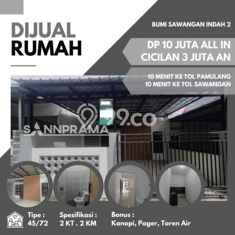 Jual Rumah Murah di Sawangan Depok Harga Rp 449 Juta LT 72m2 Jual Rumah Murah di Sawangan Depok Harga Rp 449 Juta LT 72m2