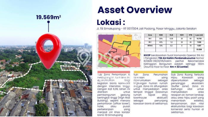 Tanah Dijual Area Strategis di Jati Padang Jakarta Selatan 19569m2 Tanah Dijual Area Strategis di Jati Padang Jakarta Selatan 19569m2