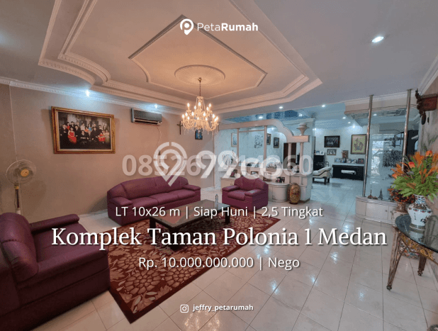 SPECIAL OFFER! Bisa KPR Rumah Minimalis di Medan Polonia, Medan, Luas 260m² LB 440m² SPECIAL OFFER! Bisa KPR Rumah Minimalis di Medan Polonia, Medan, Luas 260m² LB 440m²