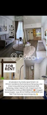 Apartemen di Gading Serpong, 1 KM, Luas 48m², Area Strategis Apartemen di Gading Serpong, 1 KM, Luas 48m², Area Strategis