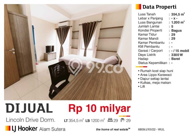 Ready to Use! Luxury House LT 354m2 Desain Elegan di Lippo Karawaci Ready to Use! Luxury House LT 354m2 Desain Elegan di Lippo Karawaci