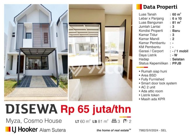 BEST DEAL! Rumah area , 3 KT, Dekat Pusat Kota, Luas 60m2m² LB 81m2m² BEST DEAL! Rumah area , 3 KT, Dekat Pusat Kota, Luas 60m2m² LB 81m2m²