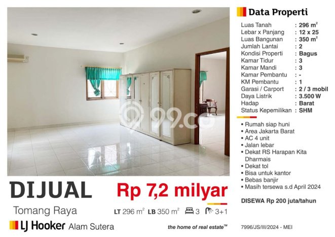Dijual Rumah Mewah Megah Dengan View Eksklusif di Tomang, Jakarta Barat Dijual Rumah Mewah Megah Dengan View Eksklusif di Tomang, Jakarta Barat