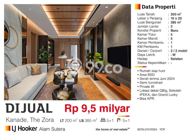 Rumah Elit Modern Tanpa Renovasi di BSD City Tangerang Rumah Elit Modern Tanpa Renovasi di BSD City Tangerang