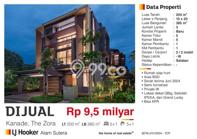 Rumah Elit Modern Tanpa Renovasi di BSD City Tangerang Rumah Elit Modern Tanpa Renovasi di BSD City Tangerang