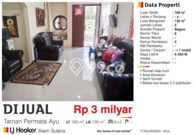 Siap Huni Hunian Elit 6 Kamar di Karawaci Dekat ke Mana Pun Siap Huni Hunian Elit 6 Kamar di Karawaci Dekat ke Mana Pun