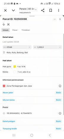 Lahan Kosong Dijual di Kuta, Badung, Luas 2352m2 Area Strategis Lahan Kosong Dijual di Kuta, Badung, Luas 2352m2 Area Strategis