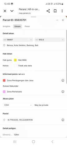 Tanah Kawasan Nusa Dua, Luas 610m², Lokasi Potensial, Kawasan Asri, Kontur Datar Tanah Kawasan Nusa Dua, Luas 610m², Lokasi Potensial, Kawasan Asri, Kontur Datar
