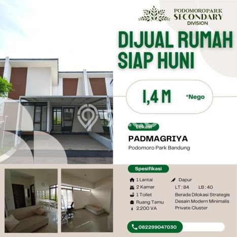 Hunian Nyaman Asri 2 KT Siap Huni di Podomoro Park Bandung Bandung Hunian Nyaman Asri 2 KT Siap Huni di Podomoro Park Bandung Bandung