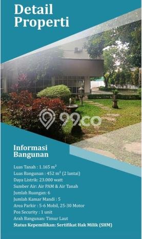 Rumah Mewah Siap Huni LT 1165m2 di Kebayoran Baru, Jakarta Selatan Rumah Mewah Siap Huni LT 1165m2 di Kebayoran Baru, Jakarta Selatan