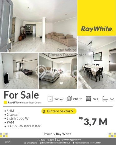 Hunian Mewah LB 240m2 Siap Huni Desain Elegan di Bintaro, Tangerang Selatan Hunian Mewah LB 240m2 Siap Huni Desain Elegan di Bintaro, Tangerang Selatan