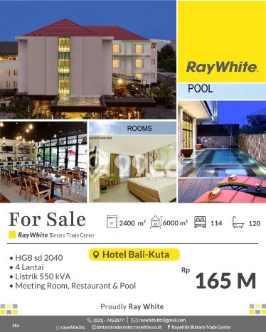 LOKASI STRATEGIS! Hotel Kawasan Kuta, Luas 6000m2m², Kawasan Komersial LOKASI STRATEGIS! Hotel Kawasan Kuta, Luas 6000m2m², Kawasan Komersial