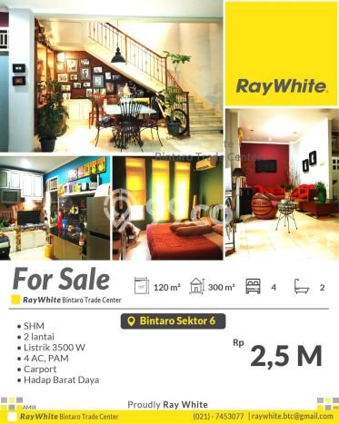 Rumah Luas Asri 4 KT Siap Huni di Bintaro Tangerang Selatan Rumah Luas Asri 4 KT Siap Huni di Bintaro Tangerang Selatan