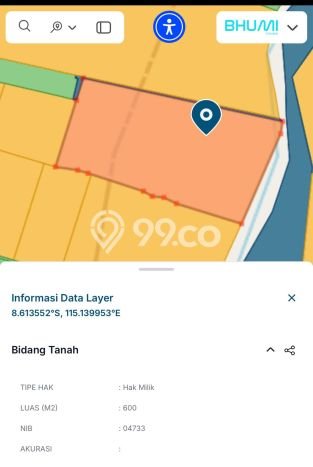 Dijual Tanah di Badung, Luas 600m2 SHM Dijual Tanah di Badung, Luas 600m2 SHM
