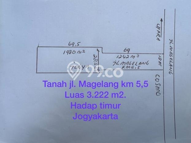 Tanah Komersial Dijual di Mlati Sleman 3222m2 Tanah Komersial Dijual di Mlati Sleman 3222m2