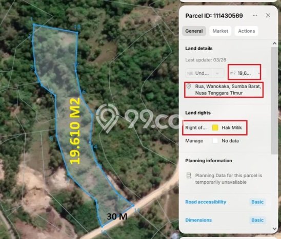 Tanah Dijual Lokasi Wanokaka, Sumba Barat Luas 19610m2 Legalitas Aman Tanah Dijual Lokasi Wanokaka, Sumba Barat Luas 19610m2 Legalitas Aman