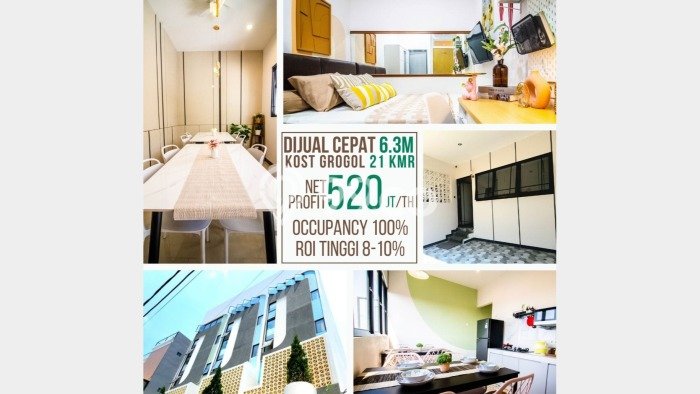 Kost Dijual di Grogol dengan 21 KT dan Luas 330m2 Kost Dijual di Grogol dengan 21 KT dan Luas 330m2