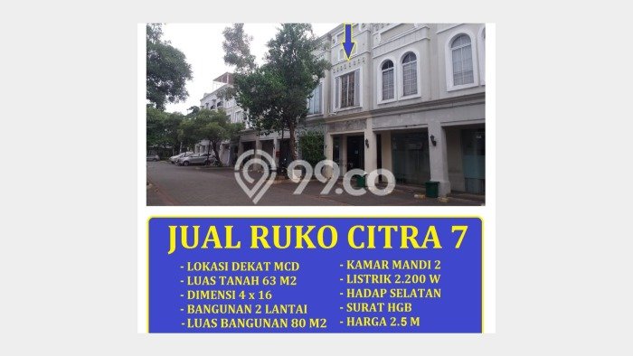 Untuk Dijual! Ruko di Citra Garden Jakarta Barat LT 63m2 / LB 80m2 Kawasan Strategis Untuk Dijual! Ruko di Citra Garden Jakarta Barat LT 63m2 / LB 80m2 Kawasan Strategis