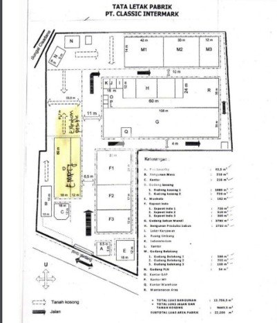 FOR RENT! Pabrik di Cikokol Cocok untuk Bisnis 12261m2 FOR RENT! Pabrik di Cikokol Cocok untuk Bisnis 12261m2
