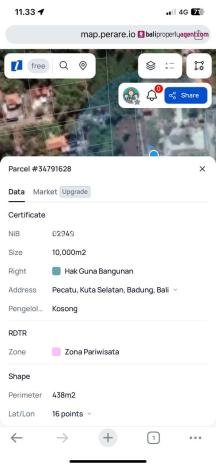 Tanah Dijual di Badung Seluas 10000m2 Strategis Tanah Dijual di Badung Seluas 10000m2 Strategis