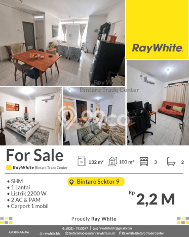Rumah Minimalis 3 KT LT 132m2 di Bintaro Rumah Minimalis 3 KT LT 132m2 di Bintaro