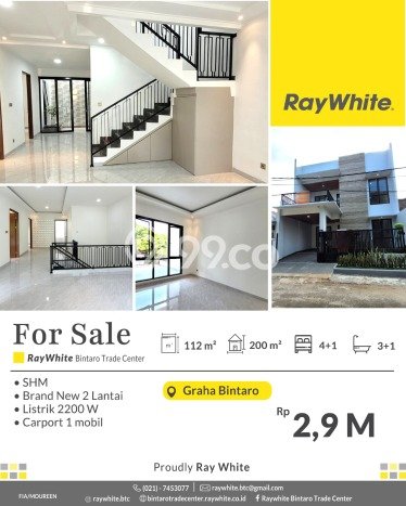 Rumah Mewah LB 200m2 Siap Huni Desain Elegan di Graha Raya Bintaro, Tangerang Selatan Rumah Mewah LB 200m2 Siap Huni Desain Elegan di Graha Raya Bintaro, Tangerang Selatan