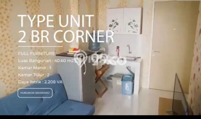 Untuk Dijual Apartemen 2 KT di Tangerang Luas 40m2 Untuk Dijual Apartemen 2 KT di Tangerang Luas 40m2