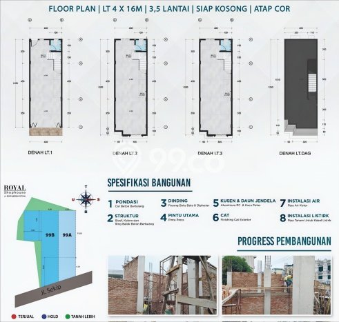 Ruko Paling Dicari LB 140m2 Dijual di Medan Petisah Ruko Paling Dicari LB 140m2 Dijual di Medan Petisah