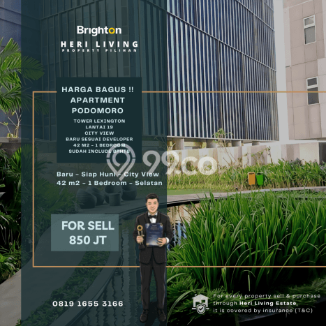 Apartemen Nyaman Dijual di Medan Barat, Medan Dilengkapi 1 KT dan 1 KM Apartemen Nyaman Dijual di Medan Barat, Medan Dilengkapi 1 KT dan 1 KM