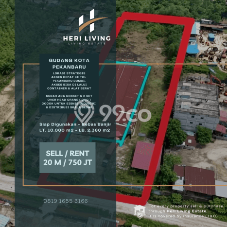 Area Ramai! Gudang Dijual di Pekanbaru Kota untuk Bisnis Luas Bangunan 2360m2 Area Ramai! Gudang Dijual di Pekanbaru Kota untuk Bisnis Luas Bangunan 2360m2