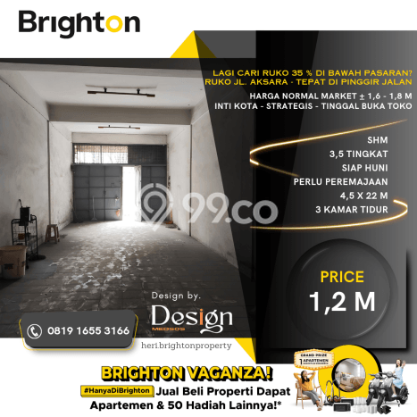 Ruko Kawasan Medan Area, Luas 216m2m², Area Komersial, Jalan Utama Ruko Kawasan Medan Area, Luas 216m2m², Area Komersial, Jalan Utama