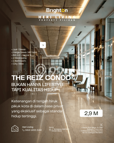 Apartemen Eksklusif Dijual di Medan Barat Medan Luas 84m2 Apartemen Eksklusif Dijual di Medan Barat Medan Luas 84m2