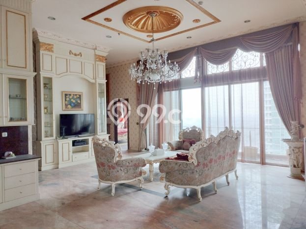 Apartemen St. Moritz Brand New 3BR 3 Unit Jadi 1 Full Furnished Design Orange Elegant Apartemen St. Moritz Brand New 3BR 3 Unit Jadi 1 Full Furnished Design Orange Elegant