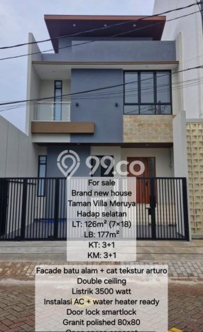 Rumah Brand New 7X18 Sudah SHM Terletak di Perumahan Taman Villa Meruya Rumah Brand New 7X18 Sudah SHM Terletak di Perumahan Taman Villa Meruya