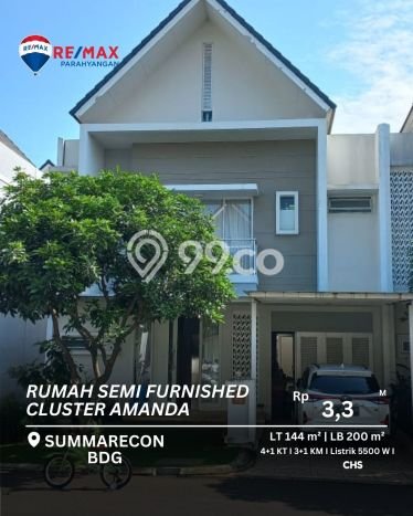 Ready to Use! Premium House LT 144m2 Desain Elegan di Summarecon Bandung Ready to Use! Premium House LT 144m2 Desain Elegan di Summarecon Bandung