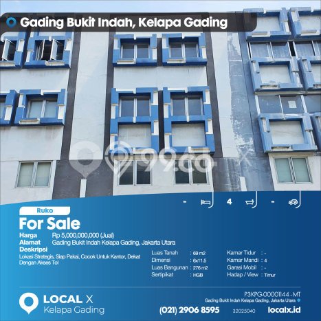 Area Ramai! Ruko Dijual di Kelapa Gading untuk Bisnis Luas Bangunan 276m2 Area Ramai! Ruko Dijual di Kelapa Gading untuk Bisnis Luas Bangunan 276m2
