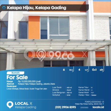 Dijual Hunian Mewah dengan Fasilitas Sekitar Komplit di Kelapa Gading, Jakarta Utara Dijual Hunian Mewah dengan Fasilitas Sekitar Komplit di Kelapa Gading, Jakarta Utara