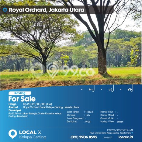 Kavling Tanah Dijual di Kelapa Gading, Jakarta Utara, Luas 1133m2 Area Strategis Kavling Tanah Dijual di Kelapa Gading, Jakarta Utara, Luas 1133m2 Area Strategis