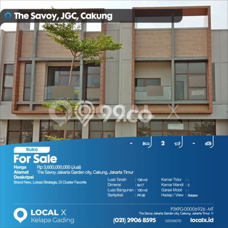 FOR SALE! Ruko di Cakung Jakarta Timur, LT 136m2, LB 130m2 FOR SALE! Ruko di Cakung Jakarta Timur, LT 136m2, LB 130m2