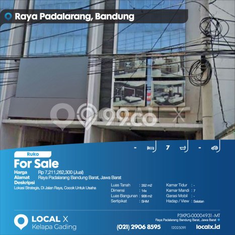 Unit Ruko Dijual di Bandung LT 352m2 & LB 908m2 Unit Ruko Dijual di Bandung LT 352m2 & LB 908m2