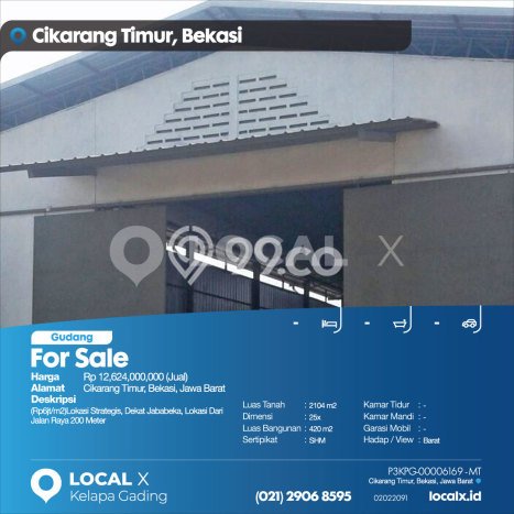 Gudang Dijual di Prime Area Bekasi Luas 420m2 Gudang Dijual di Prime Area Bekasi Luas 420m2