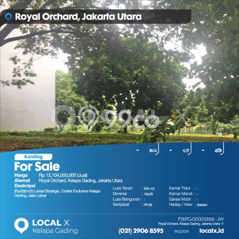 Kavling Tanah Dijual di Kelapa Gading Jakarta Utara Spesifikasi 504m2 Kavling Tanah Dijual di Kelapa Gading Jakarta Utara Spesifikasi 504m2
