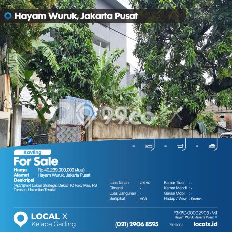 Tanah Dijual Area Strategis di Hayam Wuruk Jakarta Pusat 789m2 Tanah Dijual Area Strategis di Hayam Wuruk Jakarta Pusat 789m2