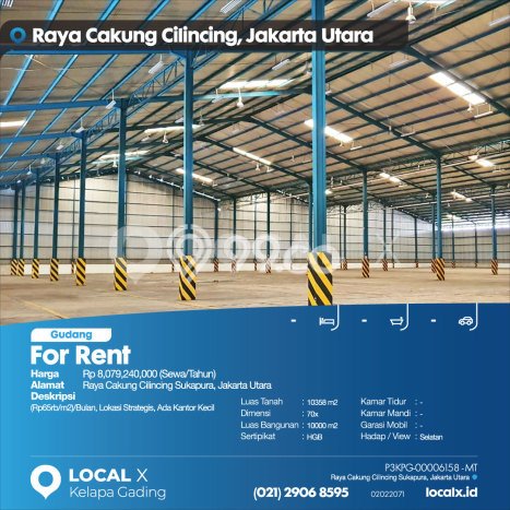 Gudang untuk disewa di Kelapa Gading punya LT 10358m2 & LB 10000m2 harga sewa kompetitif Gudang untuk disewa di Kelapa Gading punya LT 10358m2 & LB 10000m2 harga sewa kompetitif